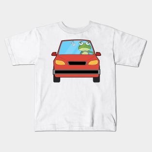 Frog in Car Kids T-Shirt